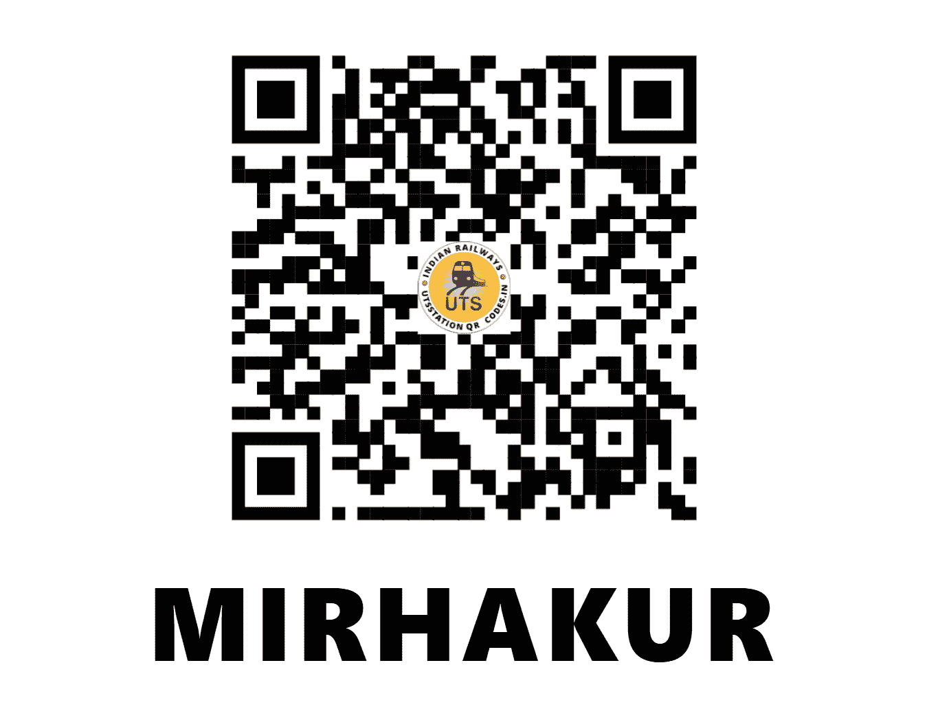 UTS QR Code for MIRHAKUR - MIQ - NC (UTTAR PRADESH)